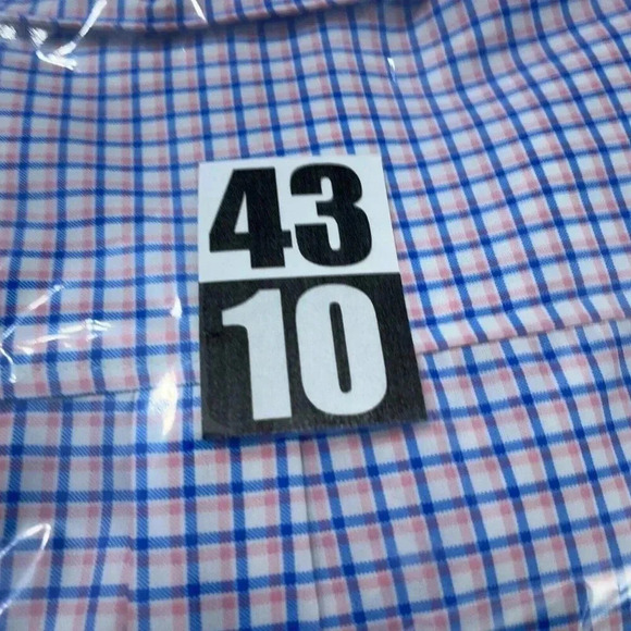 Chaps Traveler Shirt Short Sleeve Button Down Mens XL Blue Pink 4310 - Picture 8 of 8